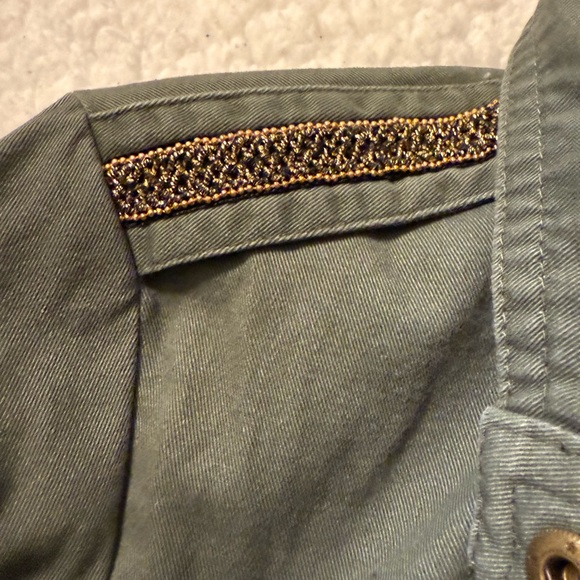 Democracy Women's Olive Green utility Jacket with Lace-Up Back-medium - Picture 4 of 12